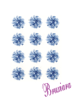 90048 Flor Azul Silvia - Bruxiara Porcelanas