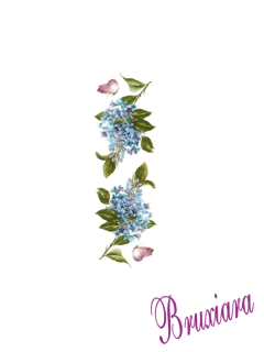 90081(C) Flor Azul c/borboleta - Bruxiara Porcelanas