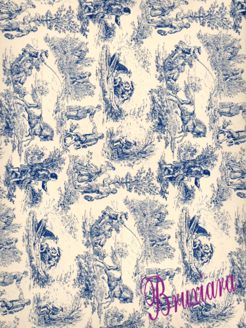 70018 Tapete Touile de Jouy azul - comprar online