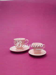 Xícara c/Pires Cottage Rosa - Germer
