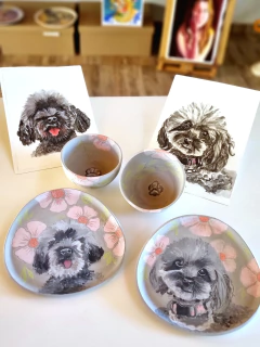 Set Personalizado Retrato Mascota - Ceramicas Huasimanta