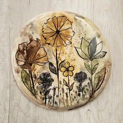 ENGOBE SOBRE BIZCOCHO - Flores y manchas - Workshop presencial - comprar online