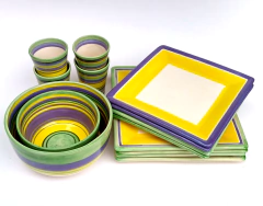 Vajilla "Línea RAYADA " - Varias combinaciones - comprar online