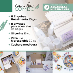 COMBO DE MATERIALES · Acuarelas Huasimanta