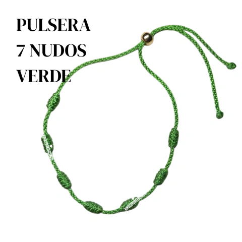 PULSERA 7 NUDOS VERDE