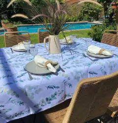 Mantel de Gabardina Acrilica Impermeable Eucaliptus Diseño Exclusivo