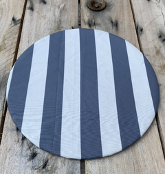 Platos de sitio 35 cm de diámetro "RAYAS GRIS"