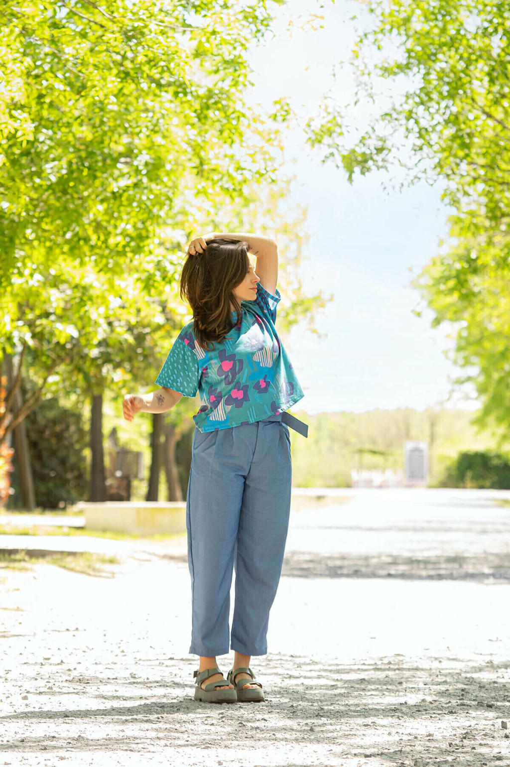 Pantalón con Cinto Denim
