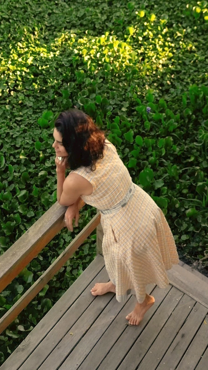 VESTIDO AGUA MOSTAZA