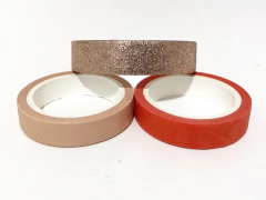 Fita Decorativa Washi Tape Colorida e Glitter 3 unidades Laranja na internet