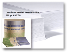 Cartulina Chambril Premie Blanca 240 grs. A3 X 50 hojas