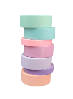 WASHI TAPE BOX 7 ROLLOS de 5mts "PASTEL"
