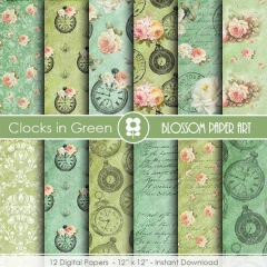 BPA - Clocks in Green