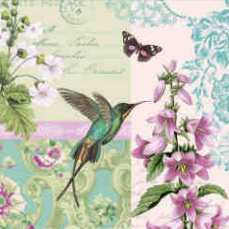 Servilleta decorada Importada 33 x 33 cm - COLIBRÍ 1 - comprar online