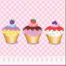 Servilleta decorada Importada 33 x 33 cm - CUPCAKE 1 - comprar online