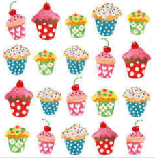 Servilleta decorada Importada 33 x 33 cm - CUPCAKE 2 - comprar online