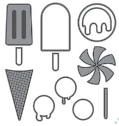 Cutting Dies Sunlit - HELADOS 12 PIEZAS