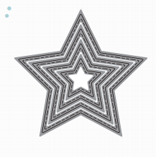 Cutting Dies Sunlit - ESTRELLAS C/COSTURAS 4 PIEZAS