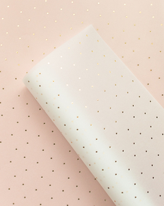 Papel Vegetal A3 90 gr. c/Foil Gold Lunares - Ando Creando - Tienda & Taller
