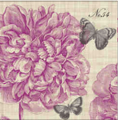 Servilleta decorada Importada 33 x 33 cm - FLORES 4 - comprar online