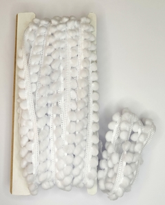 Galón Mini Pompón - Blanco