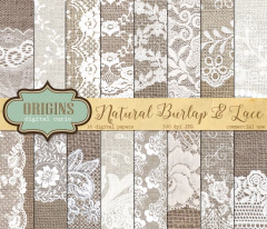 ODC - Natural Burlap & Lace