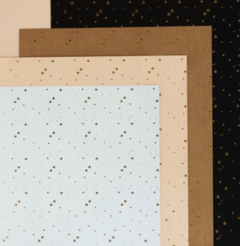 Papel Kraft 220 gr. A3 c/Foil Gold Estrella