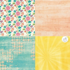 PAPEL SCRAPBOOKING 160 gr *COLOR PRIMAVERAL* 24 hojas 15,2x15,2 cm en internet