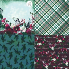 PAPEL SCRAPBOOKING 160 gr *AROMA DE ROSAS* 24 hojas 15,2x15, cm - comprar online