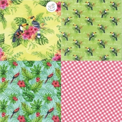 PAPEL SCRAPBOOKING 160 GR *VERANO TROPICAL* 24 HOJAS 30,5X30,5 CM - comprar online