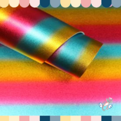 GOMA EVA METÁLICA ARCO IRIS 60x40 cm
