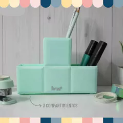 Organizador de escritorio Tetris Verde Pastel en internet