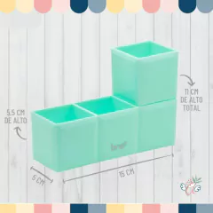 Organizador de escritorio Tetris Verde Pastel - comprar online