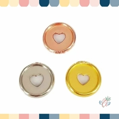 DISCOS DE EXPANSION 24mm CORAZON x 8pcs GOLD ROSE - comprar online
