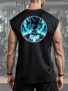 Regata Machão Masculino Goku Blue - FeraxOficial