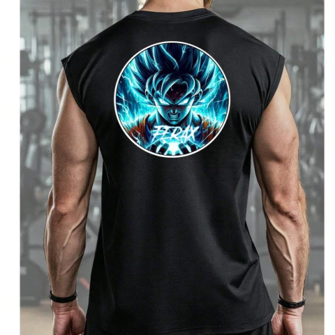 Regata Machão Masculino Goku Blue - comprar online
