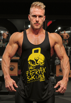 Regata Cavada Preta Skull Team - comprar online