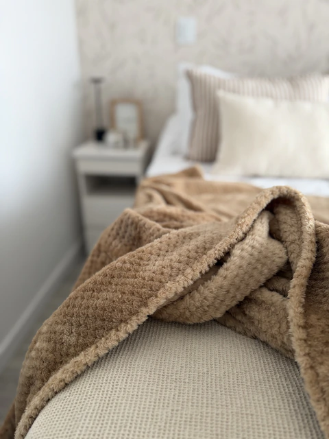 MANTA BRUMA BEIGE OSCURO