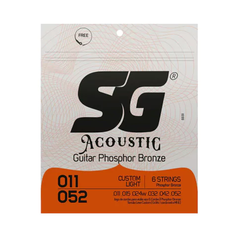 Encordoamento SG P/ Violão Aço Phosphor/Bronze Custom Light 11/52 - EC0471