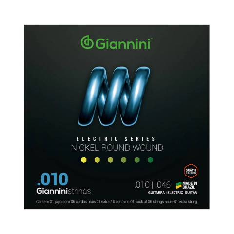 Encordoamento Giannini GEEGST10 P/ Guitarra 10/46 - EC0092