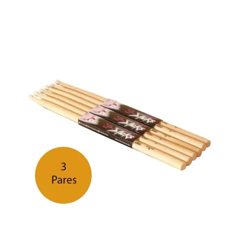 KIT C/ 3 Pares de Baquetas On Stage Maple MW 2B Ponta de Madeira - AC0859K3