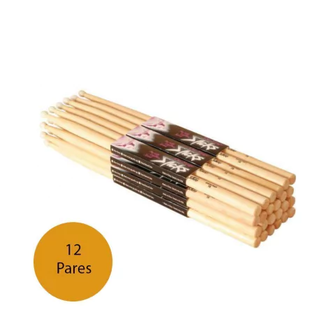 KIT C/ 12 Pares de Baquetas On Stage Maple MW 2B Ponta de Madeira- AC0859K12