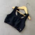 Top Oslo texturado color Negro - comprar online