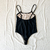 Entera con frunce Negro - comprar online