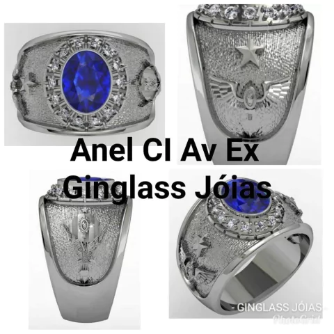 Anel do Centro de Instrução de Aviação do Exército em Prata