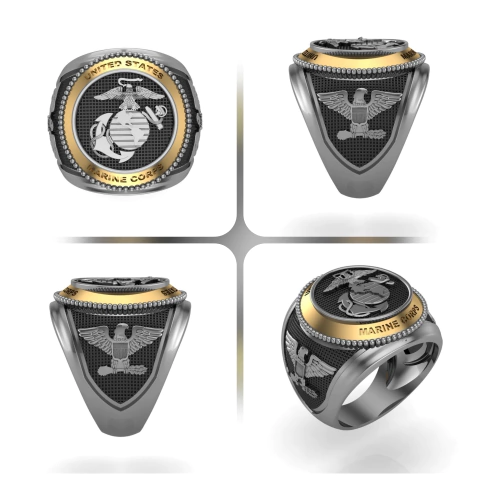 Anel Marine Corps - Ginglass 3D Joias