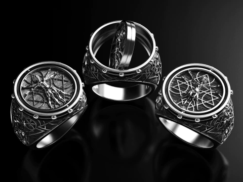 Anel Homem Vitruviano