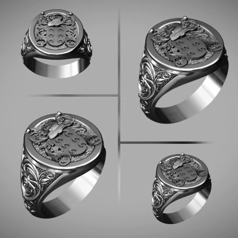 Anel brasão da família Amaral - comprar online