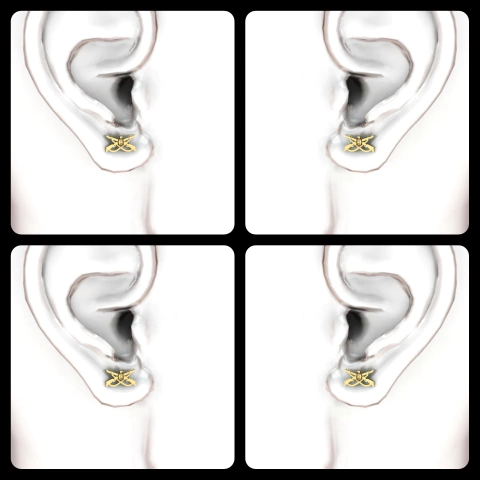 Conjunto de Brincos e Pingente de Infantaria