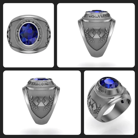 Anel de grau administração em prata de lei - buy online